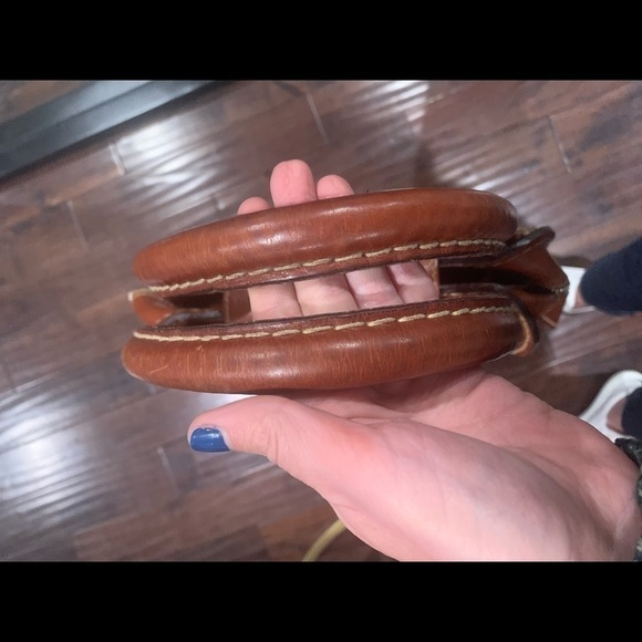 𝅺CHLOE Large Edith Vintage leather Satchel distressed cognac brown w/ stitching - Picture 9 of 16